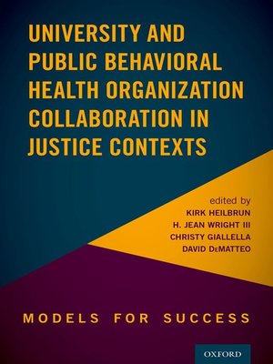 cover image of University and Public Behavioral Health Organization Collaboration